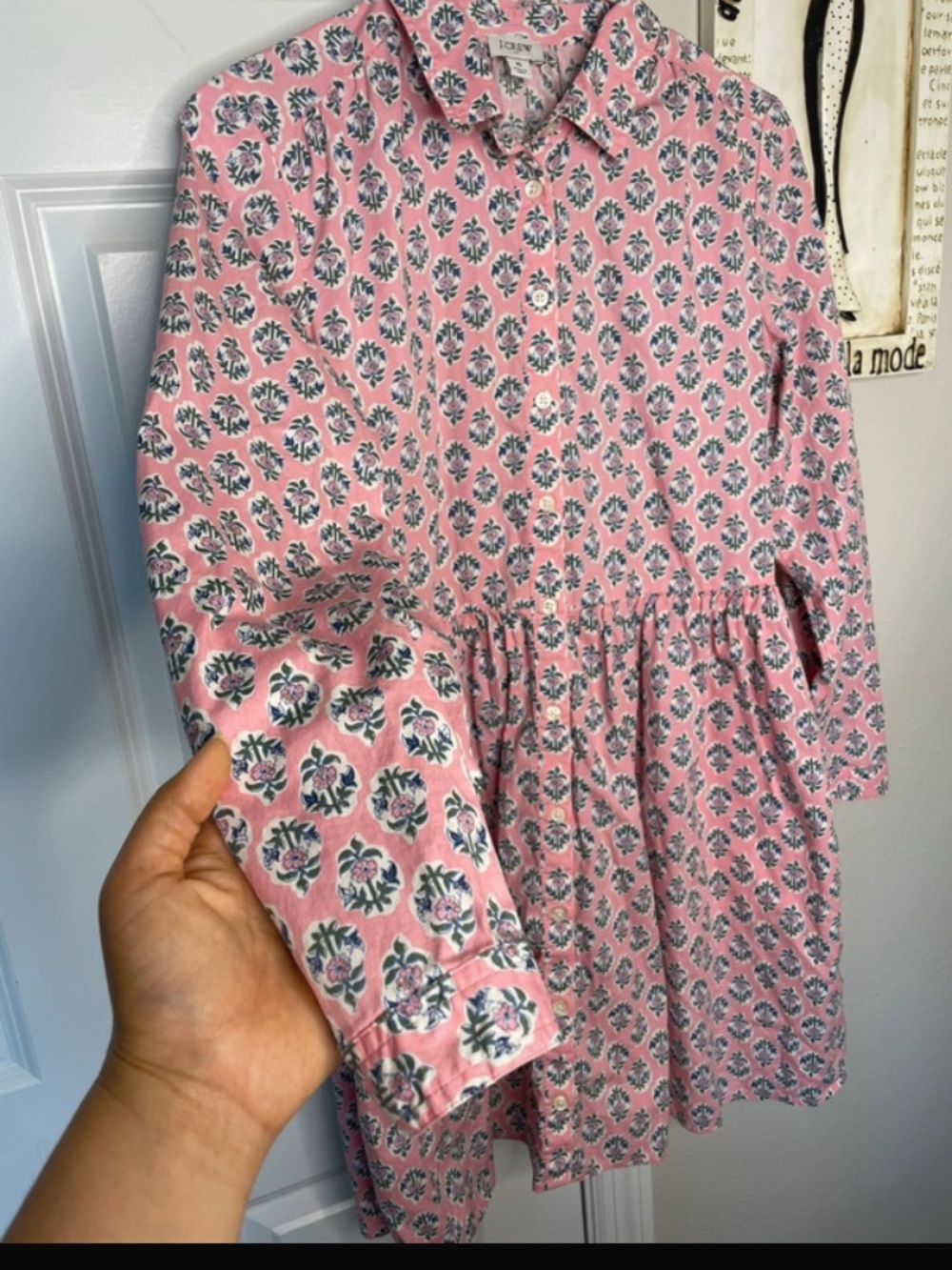 J CREW SHIRTDRESS PROVINCIAL PRINT DRESS SIZE 6
